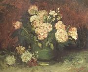 Vincent Van Gogh Bowl wtih Peonies and Roses (nn04) China oil painting reproduction